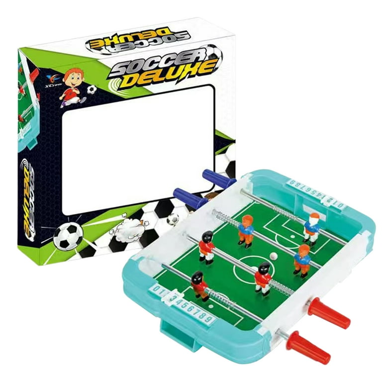 Mini FootballTable for Kids Portable Football Table Top with 2  Footballs,Score Keepers 10*9in Two-Player Game for Game Room