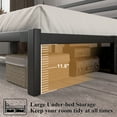 thumbnail image 5 of King Size Metal Platform Bed Frame with Headboard, Heavy Duty Steel Slat Support, Under-Bed Storage, No Box Spring Needed, Black, 5 of 8