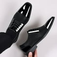 thumbnail image 6 of Classical Style Leather Shoes Mens Shoes Leather for Men Slip on Extra Wide Shoes for Men Leather Pu Leather Low Rubber Leather Shoes Mens 12 Sole Block Heel Work, 6 of 9