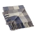 thumbnail image 2 of DII Buffalo Check Collection Rustic Farmhouse Throw Blanket with Tassels, 50x60, Tri Color, French Blue, 2 of 4