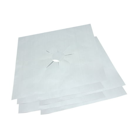 

5PCS Heavy Duty Oven Liners Universal Gas Stove Protector Pads (Silver)