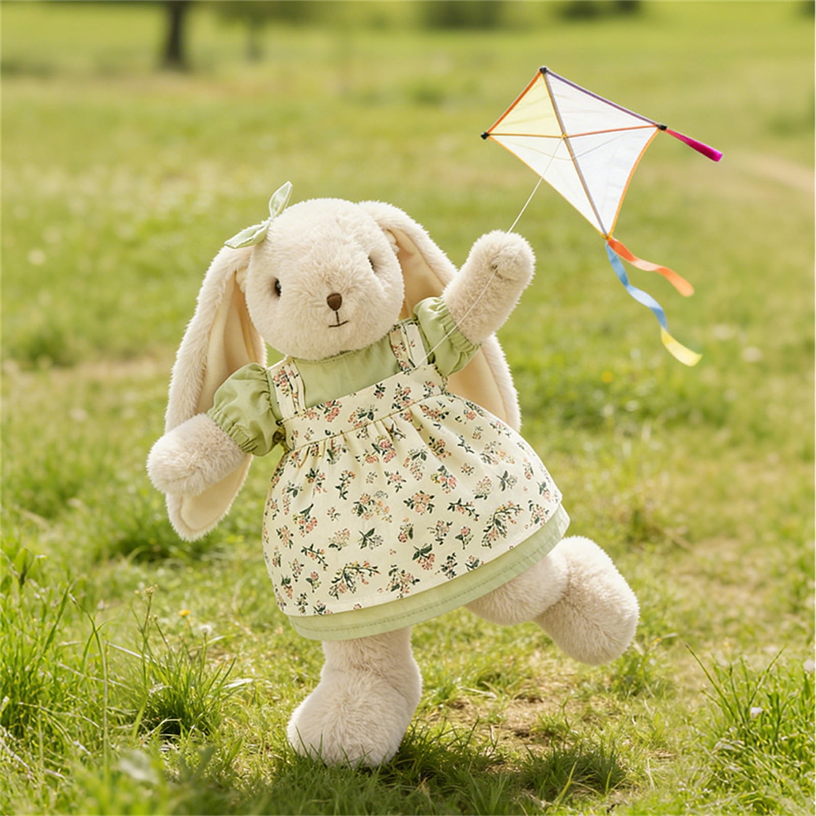 Plush Bunny Toy, White, 11.8 inch, 1 Pack, Suitable for Kids Gift Collection and Home Decoration