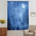thumbnail image 3 of Blue Night Landscapes Sheer Curtains 54 Inches Long, Christmas Winter Snowfall Forest Light Filering Curtains, Breathable Simi Curtain Privacy Drapes for Kitchen Bathroom Nursery Window Treatment, 3 of 9