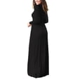 thumbnail image 4 of Vestido largo Nikou con bolsillos laterales y cuello redondo para mujer, 4 of 6
