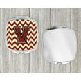 thumbnail image 4 of Letter V Chevron Maroon and Gold Compact Mirror, 4 of 4