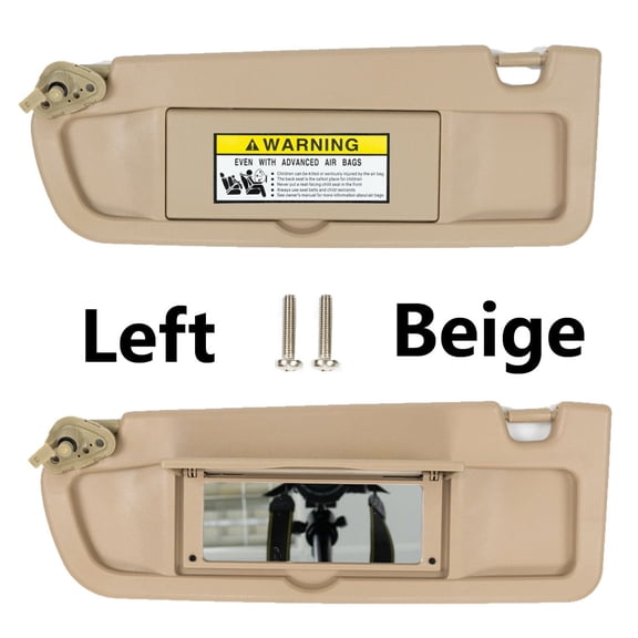 XUKEY Left Driver Side Sun Visor Beige  For Honda Civic 2006-2011