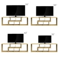 thumbnail image 4 of Double L-Shaped TV Stand with Storage Cabinets, Extendable & Twistable Display Shelf for Living Room, Oak, 4 of 8