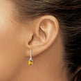 thumbnail image 3 of Auriga Fine Jewelry 925 Sterling Silver Rh-Plated Diamond and Citrine Post Drop Earrings for Women, 3 of 6