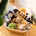 thumbnail image 3 of LLavero de peluche de animales de dibujos animados, juguetes suaves de peluche, bolsa de teléfono, mochila, llaves de coche, decoración colgante, León, mono, Tigre, Panda, muñecas de juguete, 3 of 5