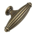 thumbnail image 3 of GlideRite 2-1/2 in. Fluted Cabinet Knob, Antique Brass, Pack of 5, 3 of 4