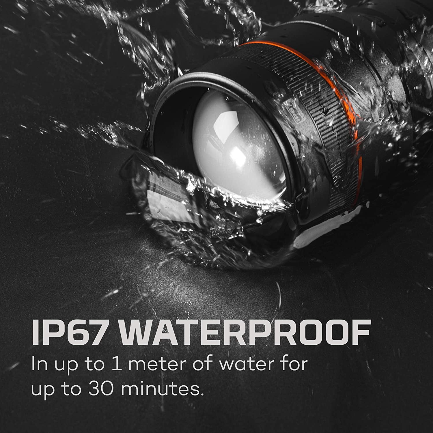 NEBO Newton Waterproof Flashlight | AA Battery | Storm Gray | 500-1500 Lumens | Weight: [1.41]