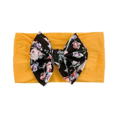 

nsendm Toddler Baby Boys Girls Floral Bow Hairband Headwear 3 Years Baby Girl Headbands Turban Hairband R One Size