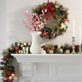 thumbnail image 4 of SLYNSHome Christmas Tree Flower Picks Decorations Plush Red White Flowers Picks Stems for Tree Topper Vase Home Table Decor, 4 of 6