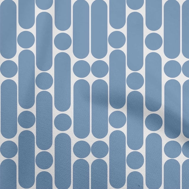 oneOone Georgette Viscose Light Blue Fabric Geometric Sewing Craft Projects Fabric Prints By Yard 42 Inch Wide