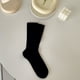 thumbnail image 1 of Zhuge 3 pares de calcetines de algodón para mujer, calcetines de vestir finos, suaves y cómodos, calcetines por encima del tobillo para uso casual, calcetines deportivos (negros), 1 of 2