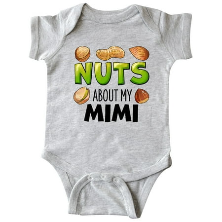 

Inktastic Nuts About My Mimi Peanut Almond Pistachio Gift Baby Boy or Baby Girl Bodysuit