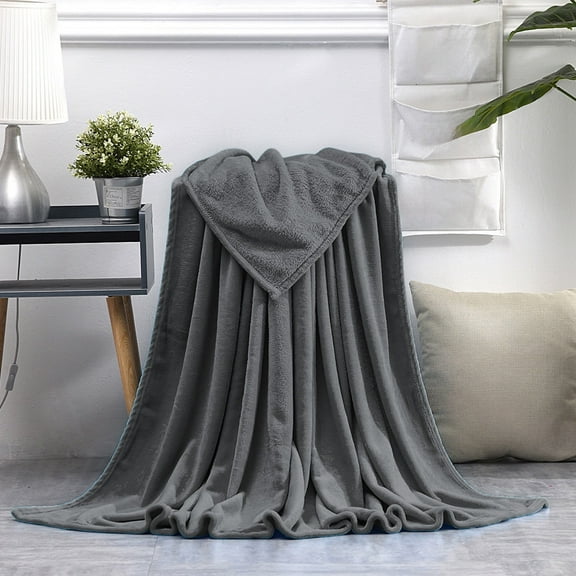Djunllk Luxury Throw Blanket Fuzzy Fleece Super Soft Cozy Warm, Lightweight Breathable Throw Blanket for Couch Bed Sofa, All Season Use, 39.3" x 59.0"