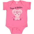 thumbnail image 3 of Inktastic Aditi 1st Birthday Elephant Pink Cute Boys or Girls Baby Bodysuit, 3 of 5