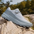 thumbnail image 3 of Men's Blue Gray BOA Quick Rotating Buckle Hiking Shoes, Waterproof Breathable Non-Slip Rugged Wide Toe Outdoor Trekking Walking Footwear, 3 of 3