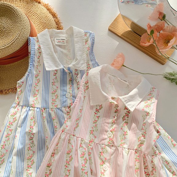 Vedolay Shirt Dress Girl Rose Lace Back A-Line Straight Tutu Tulle Party Flower Girl Dresses,Pink 12-18 Months