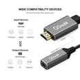 thumbnail image 3 of Cable adaptador conversor HDMI simple a Mini DP de QGeeM UHD 4K a 30 Hz, plug and play, 3 of 3