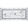 thumbnail image 2 of Ming's Mark GH8181 8' x 18' Galloping Horses Mat, Black/White, 2 of 2