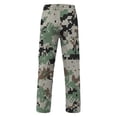 thumbnail image 7 of Awwp Mens Pants Casual Camouflage Print Cargo Pants Elastic Waist Tapered Pants for Men Khaki L, 7 of 7