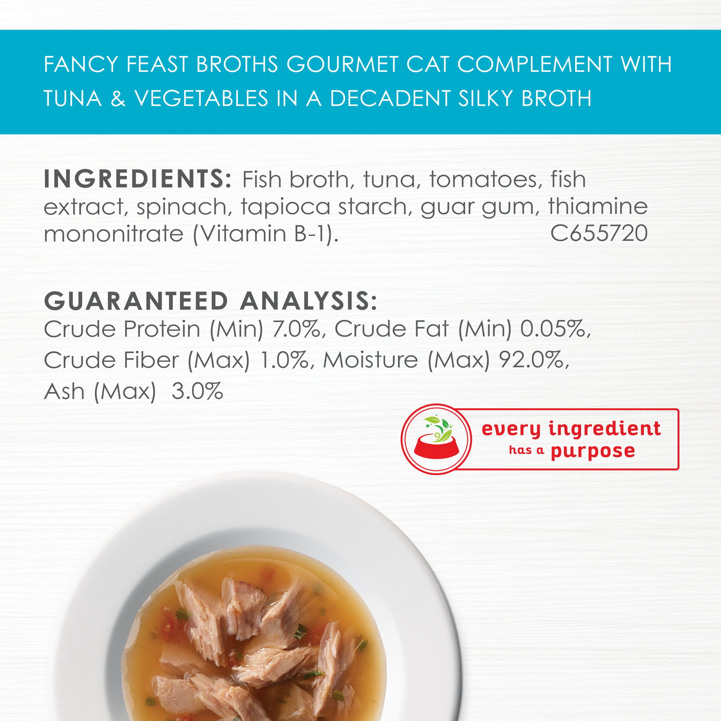(16 pack) Purina Fancy Feast Broths, Wet Cat Food, Tuna & Vegetables, 1.4 oz Pouch