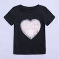 thumbnail image 6 of Odeerbi Baby Boy Girl Clothes Toddler Outfit 2024 Fashion Cotton Funny loration Flip Heart Sequins Pattern Top T-shirt Black, 6 of 9