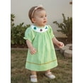 thumbnail image 4 of BemeyourBBs Kids Girl’s Dress, Short Sleeve Plaid Embroidery Rugby Summer Dress, 4 of 9