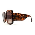 thumbnail image 3 of Womens Minimal Mod Oversize Thick Plastic Butterfly Chic Sunglasses Tortoise Brown, 3 of 4