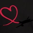 thumbnail image 3 of CafePress - Airplane Red Heart Dark T Shirt - Men's Classic Graphic Cotton T-Shirt, 3 of 4
