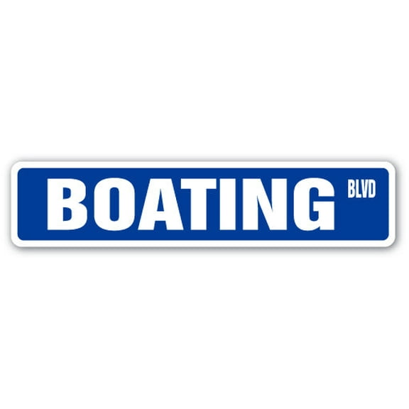 BOATING Street Sign speed motorboat sailboat row boat | Indoor/Outdoor |  36" Wide