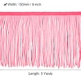 thumbnail image 2 of Uxcell 5 Yards 6 Inch Chainette Fringe Trim Tassel Sewing Trim for Clothes, Fluorescent Pink, 2 of 6