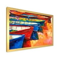 thumbnail image 2 of Boats During Warm Colored Sunset In The Harbor II 20 in x 12 in Framed Painting Canvas Art Print, by Designart, 2 of 4