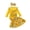 Yellow, variant on Fesfesfes Infant OnesiesKids Girls Ruffle Net Yarn Letter Print Short Skirt Bow Three-piece Set