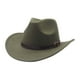 thumbnail image 4 of Sombrero de vaquero occidental, informal, cómodo, enrollable, clásico, novedoso, para el sol, para adultos. Verde, 4 of 9