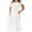 White, variant on Mengpipi Women's Maxi Dresses Short Sleeve Long Casual Dresses Loose Plain with Pockets, White-2XL(US 20-22)