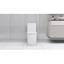 Basement Macerating Toilet System, 600W Dual Flush with ADA-Compliant Elongated Seat, 3-Water Inlet for Sink/Shower/Washer, Space-Saving Design, Soft-Close Lid, White