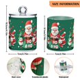 thumbnail image 5 of Yayeee 4 Pack Qtip Holder Bathroom Cotton Swab Canister with Lid Clear Dispenser Set, Cute Christmas Pattern, 5 of 6