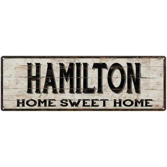 HAMILTON Rustic Home Sweet Home Sign Gift 6x18 Metal Decor 106180084107