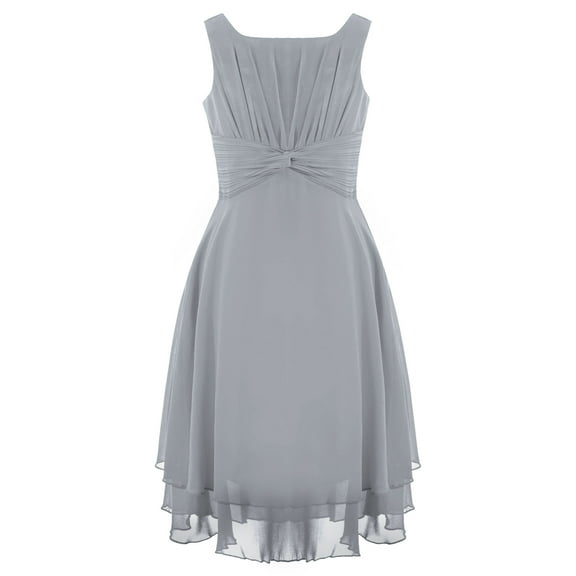 CHICTRY Kids Girls Chiffon Flower Girl Dress Pleated High Waist Birthday Party Dress