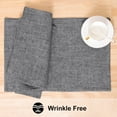 thumbnail image 5 of decorUhome Placemats Set of 4 - Cotton Linen Blend Washable Heat Resistant Dining Table Mats, Dark Grey, 13" x 19", 5 of 8