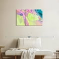 thumbnail image 2 of Elephant Stock One Week Push Ii Wall Art - Horizontal Multi Panel Canvas - Living Room Wall Decor - Abstract Multi Panel - Pink And Green Decor By Henry Hu - 33" x 20", 2 of 8