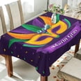 thumbnail image 4 of Coolnut Mardi Gras Rectangle Tablecloth Spill-Proof Polyester Table Cloth Table Cover for Kitchen Dining Picnic Holiday Party Decoration,60"x90", 4 of 7