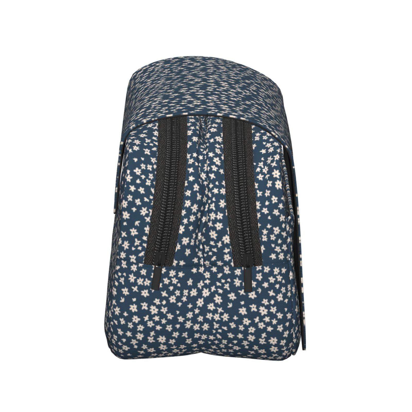 Rateoe Small White Flowers Pattern Double Clamshell Pen Case, Storage Organizer with Two Zipper Compartments– Holds Up to 50 Pencils & Pens