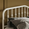 thumbnail image 3 of Sifurni Queen Size Metal Platform Bed Frame with Vintage Victorian Headboard & Footboard, White, 3 of 9