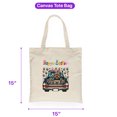 thumbnail image 5 of Happy Easter Yorkshire Terrier American Flag Truck Bunny Ears Canvas Tote Bag Yorkie Dog Lover Gifts Reusable Shopping Grocery Bag - 03001, 5 of 5