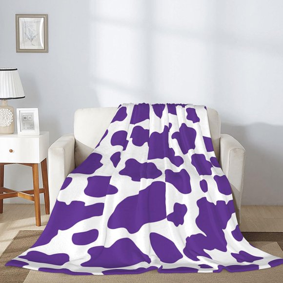 Kivee Blankets & Throws Purple Soft Fleece Blankets Throw Blanket For Couch