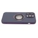 thumbnail image 3 of Funda protectora de vidrio esmerilado para teléfono con imán a prueba de polvo y arañazos para iPhone 14 Pro Max, color morado, 3 of 15